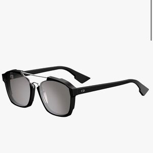 Authentic Christian Dior Abstract 8070T Black Round Mirrored Sunglasses